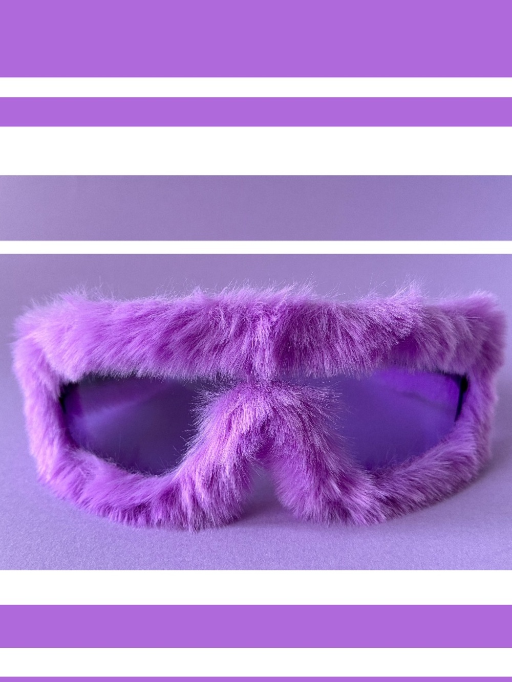 Sunglasses Fashion | Purple Faux Fur Oversized.